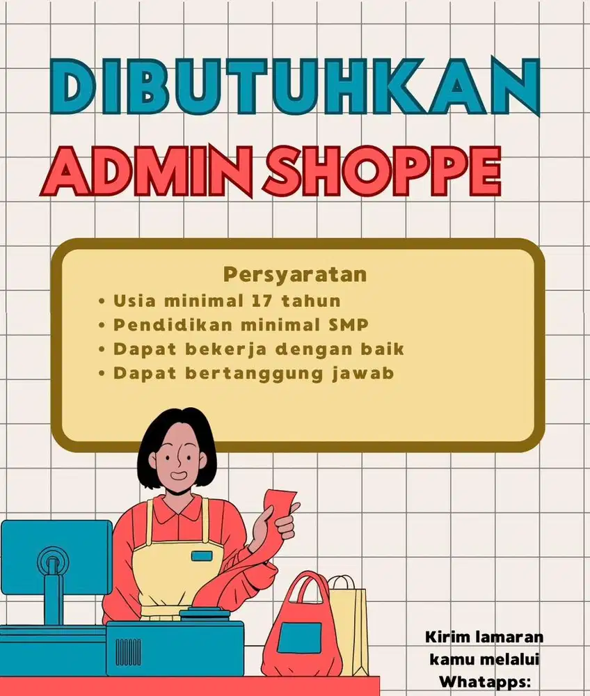 lowongan kerja untuk admin shoppe