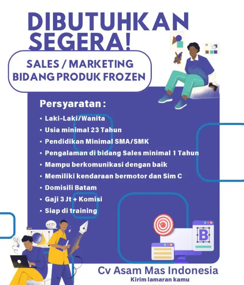Dibutuhkan sales