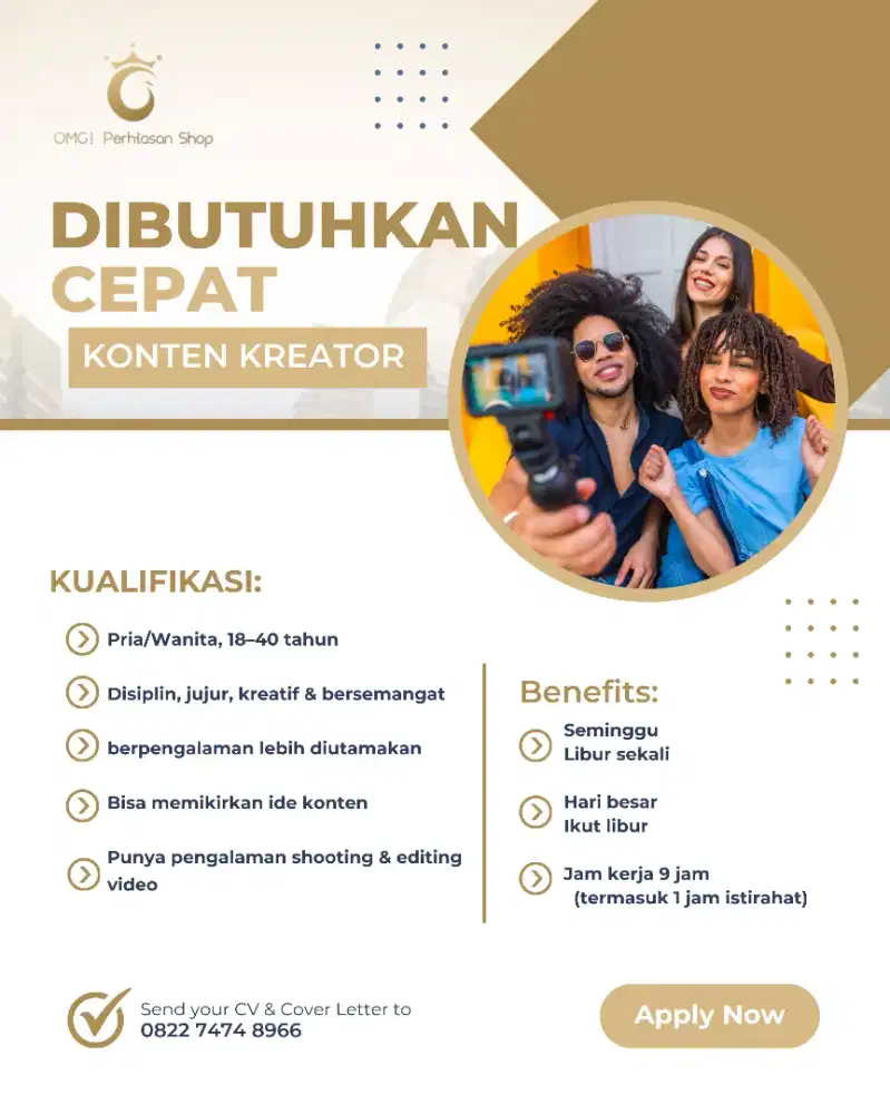 1. KONTEN KREATOR 2.HOST LIVE