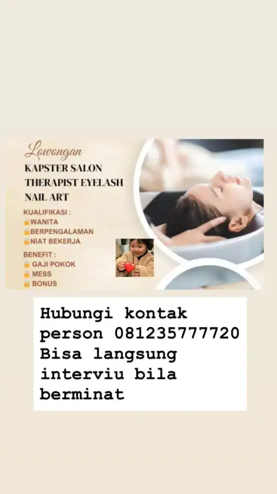 Lowongan kerja salon kecantika