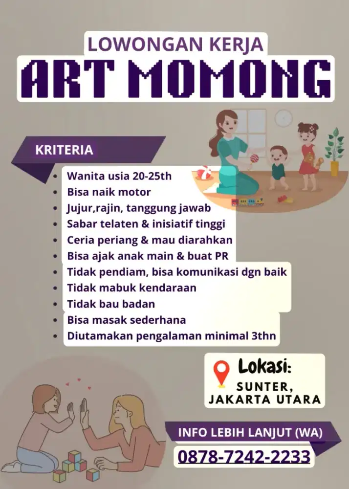 Asisten Rumah Tangga untuk momong