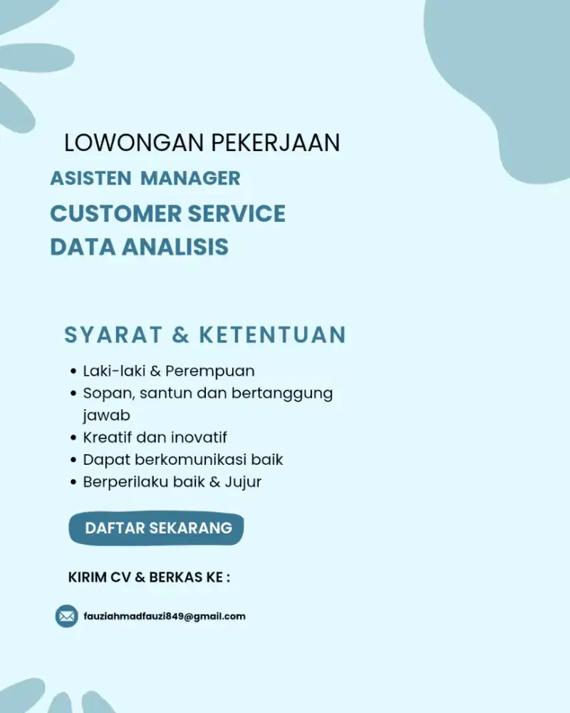 Lowongan pekerjaan terbaru