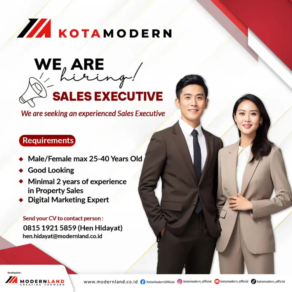Dicari Sales Properti
