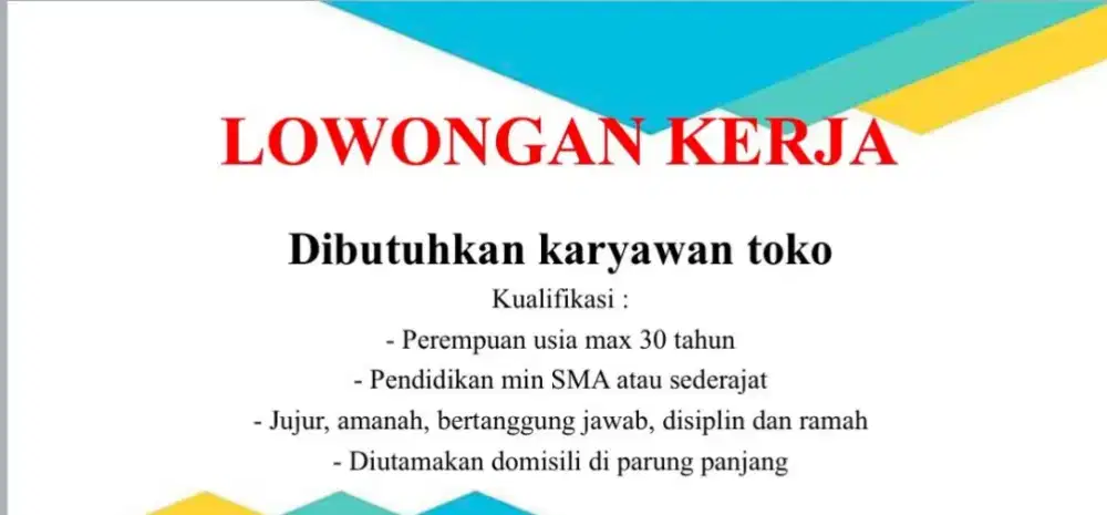 Lowongan pekerjaan