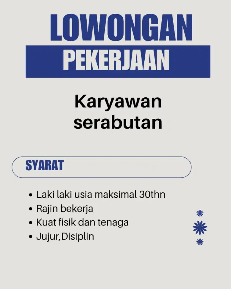 lowongan pekerjaan