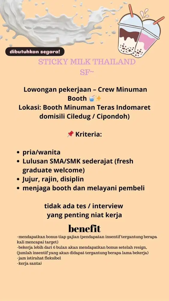 lowongan kerja booth di teras indomaret