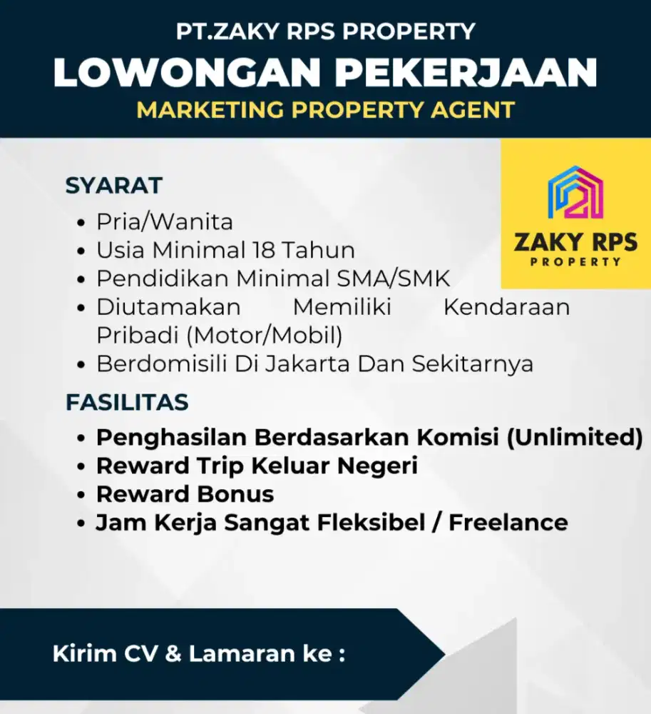 Marketing Agent Property Freelance Area Jakarta Selatan