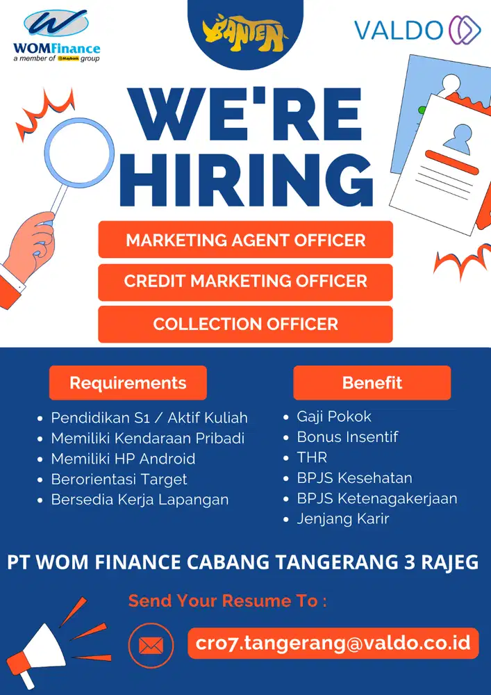 LOWONGAN PEKERJAAN PT WOM FINANCE CABANG RAJEG