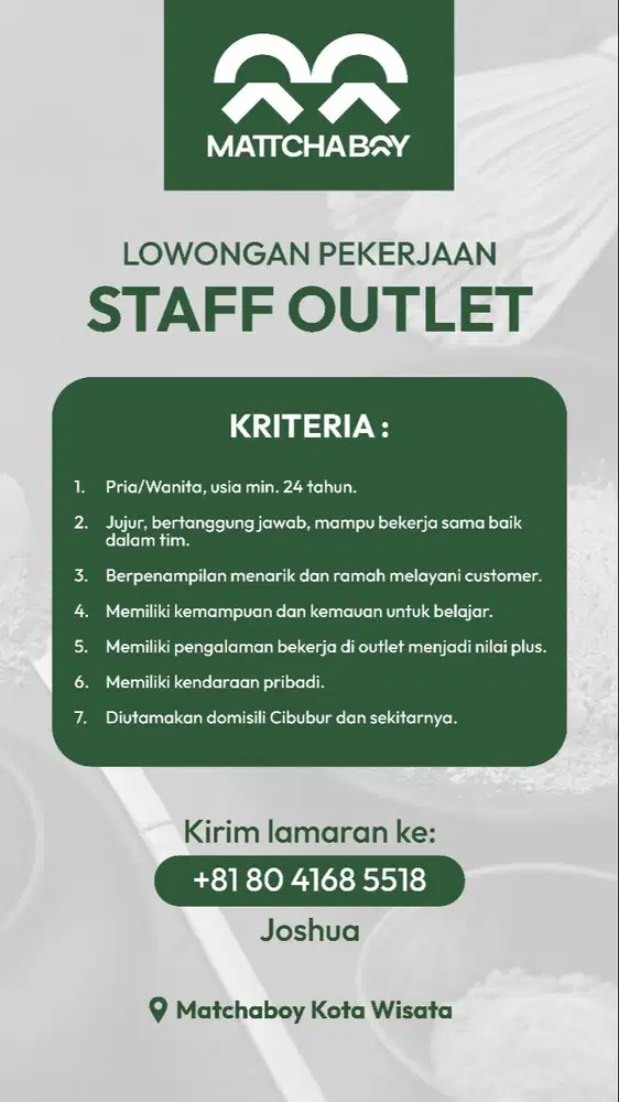 Staff Outlet Matcha