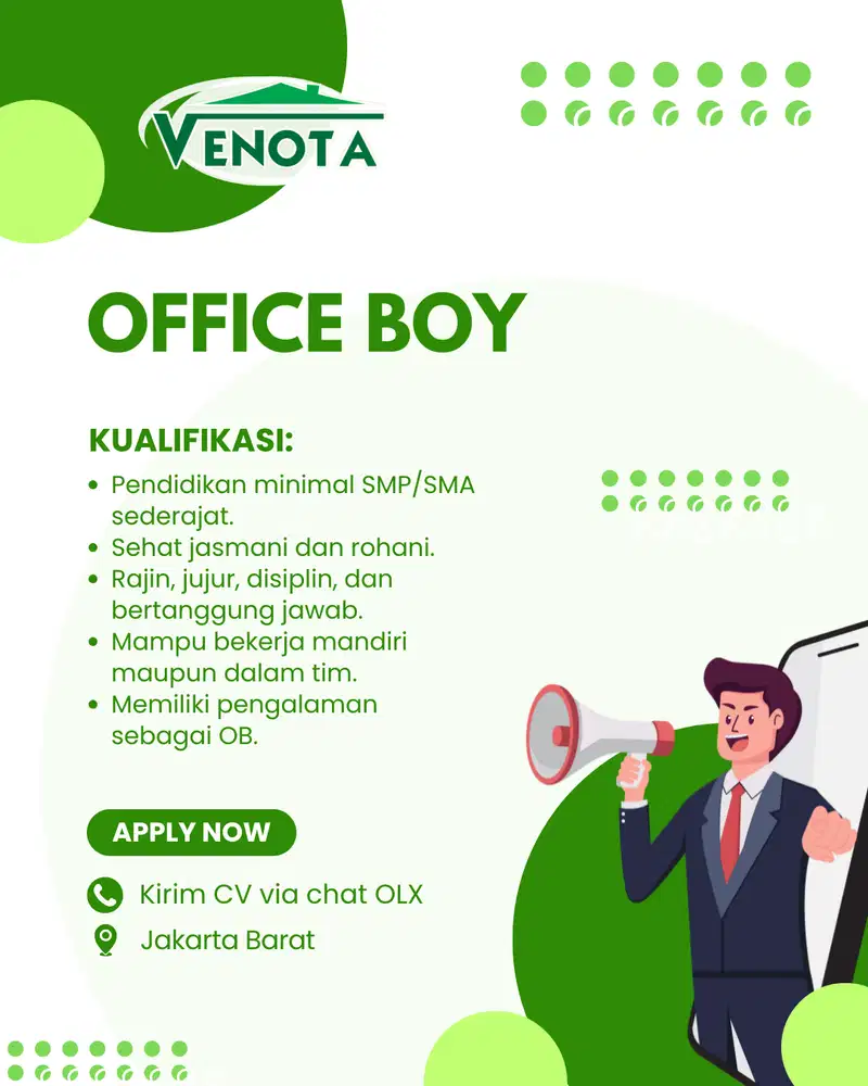 Dicari Office Boy (OB)