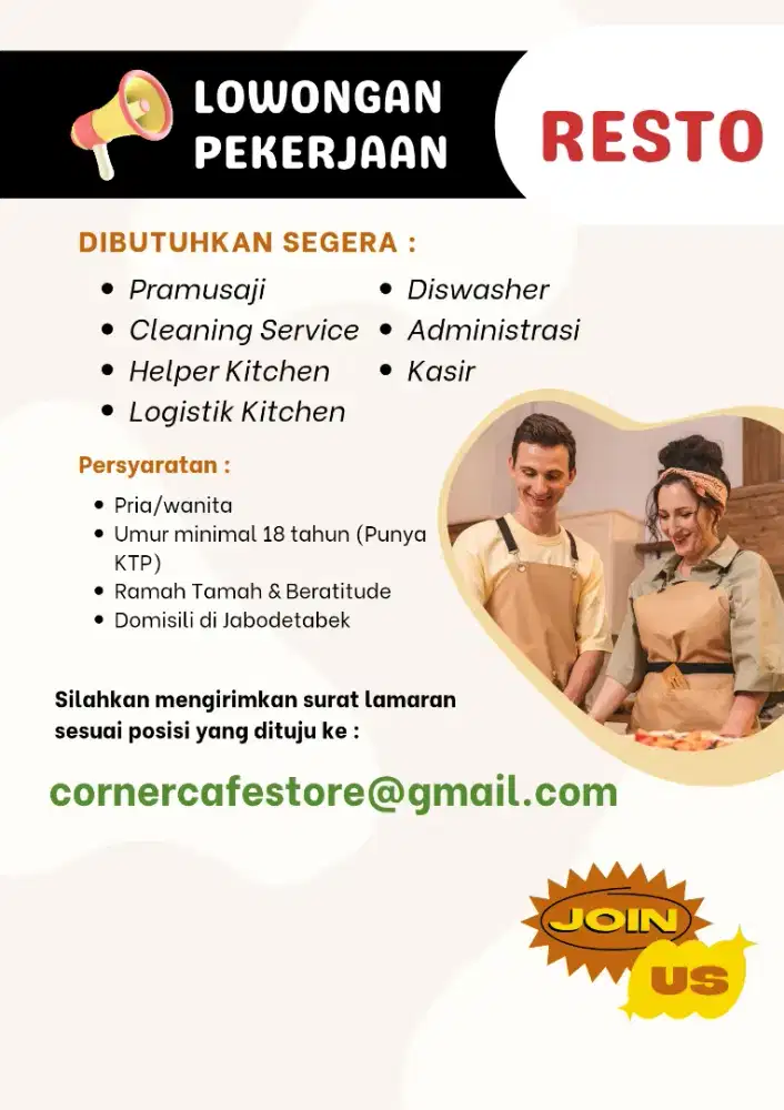 Mencari karyawan untuk crew