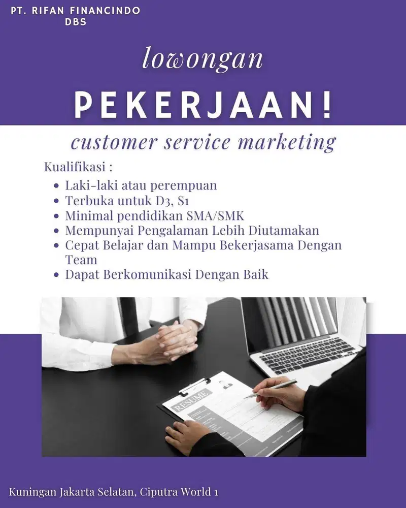 Dibutuhkan Segera!!! Walk-In Interview Terbuka Untuk Fresh graduate