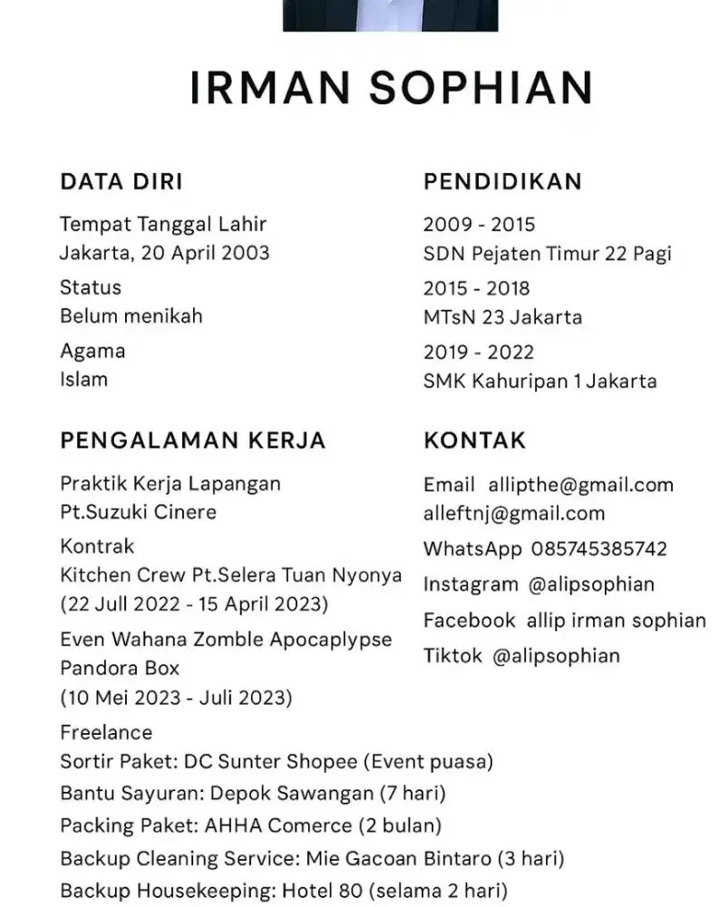 nyari kerjaan Yang siap kerja