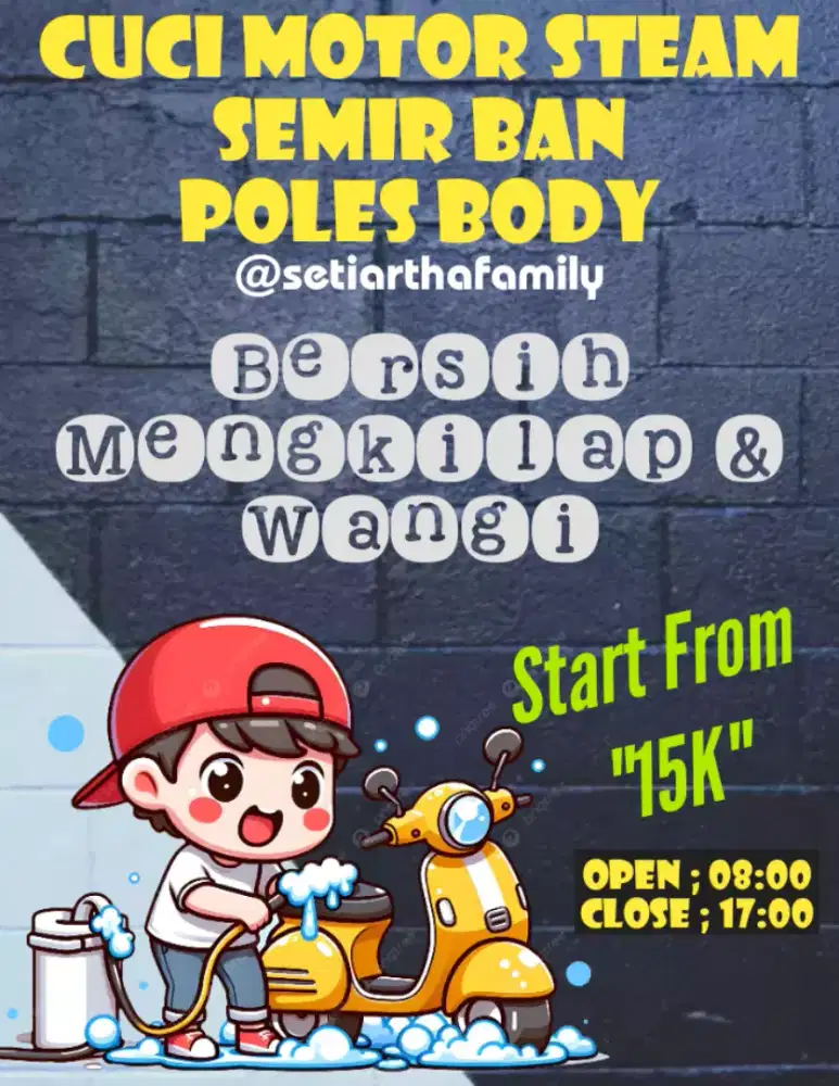 Lowongan kerja cuci motor steam