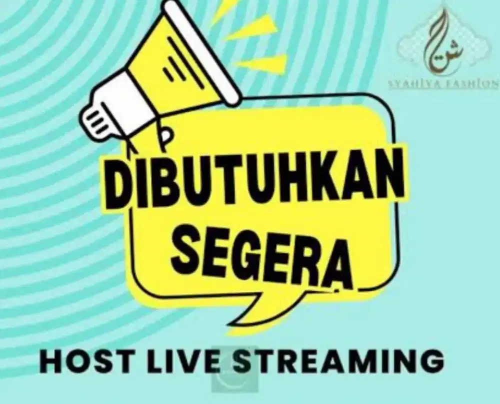 lowongan kerja Dibutuhkan Segera Host Live Baju Anak