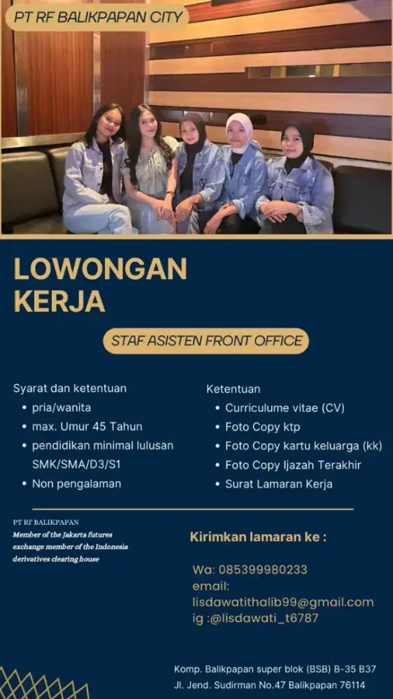 Lowongan kerja dari perusahaan ternama