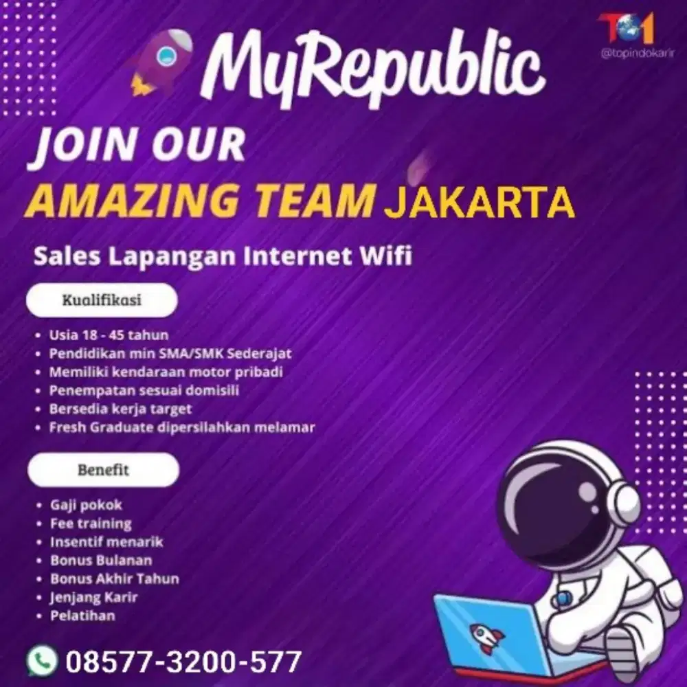 Sales Executive Wifi Terbaik no.1 Myrepublic