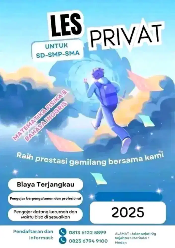 Les privat matematika fisika dan bahasa Inggris