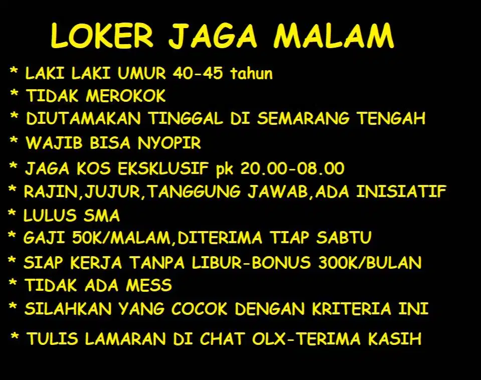 Penjaga Kos Eksklusif di Semarang Tengah