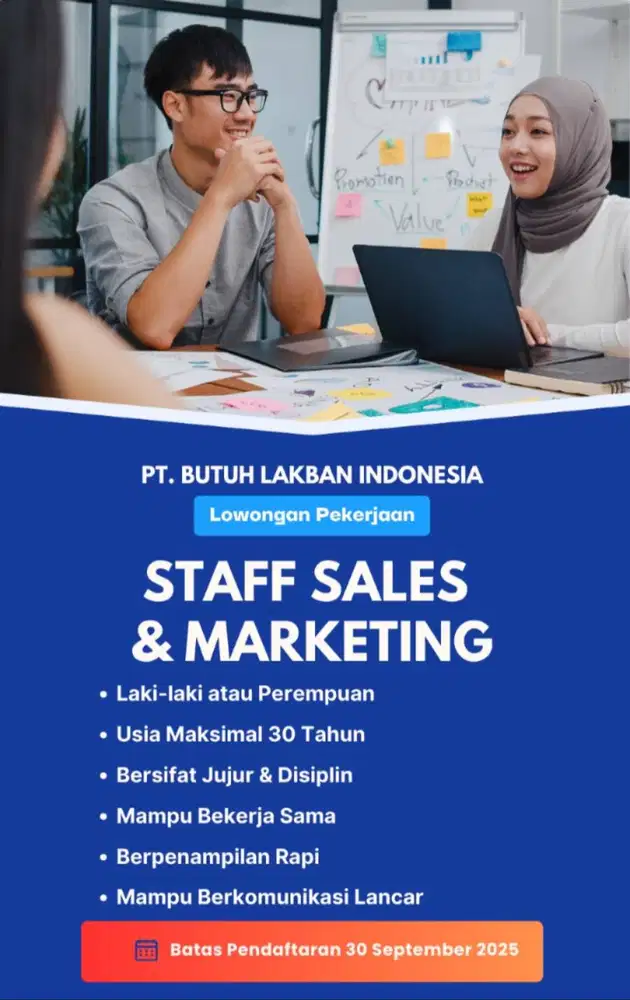 Marketing & Sales PT Butuh Lakban Indonesia