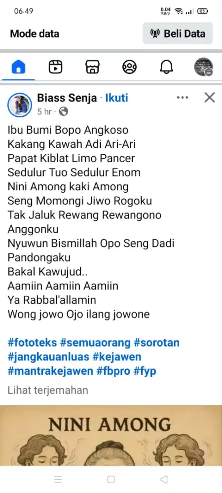 Butuh kerjaan serabutan atau kantin atau bagian  dapur