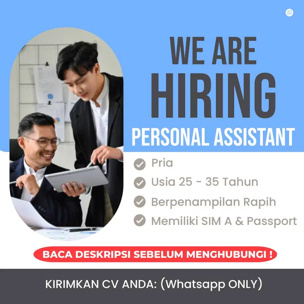 Personal Assistant , Lowongan Asisten Pribadi