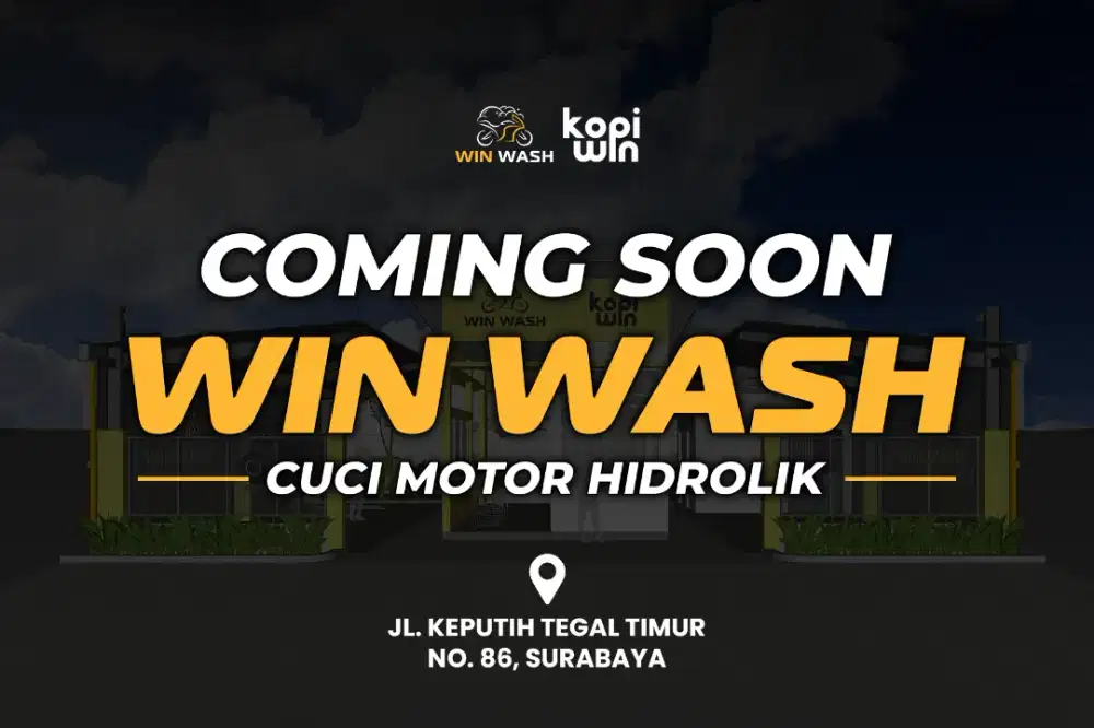 Bagian cuci motor 2 orang dan kasir 1 orang