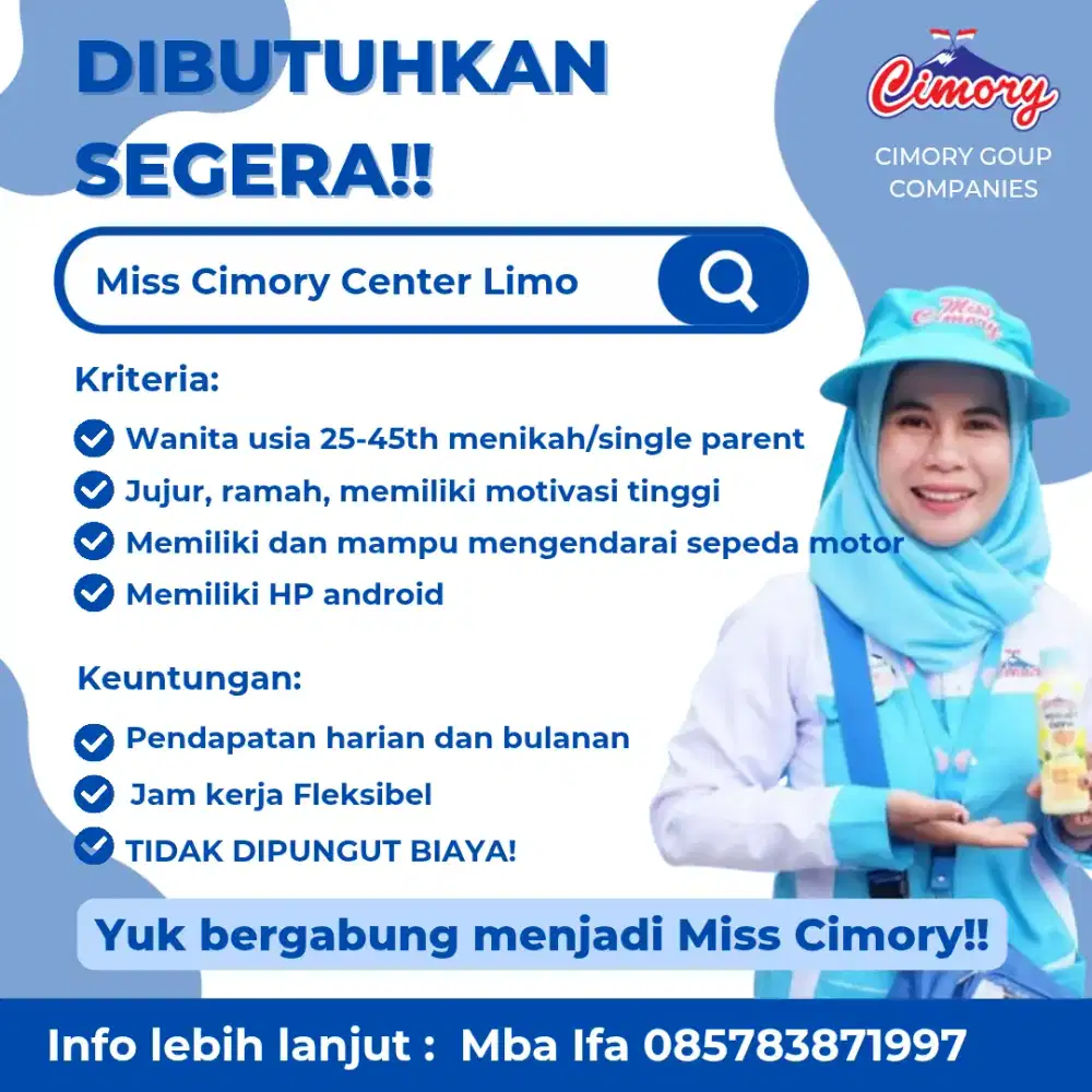 LOWONGAN KERJA MISS CIMORY
