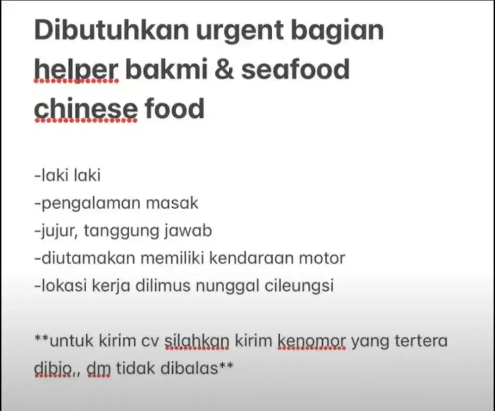 Helper warung makan