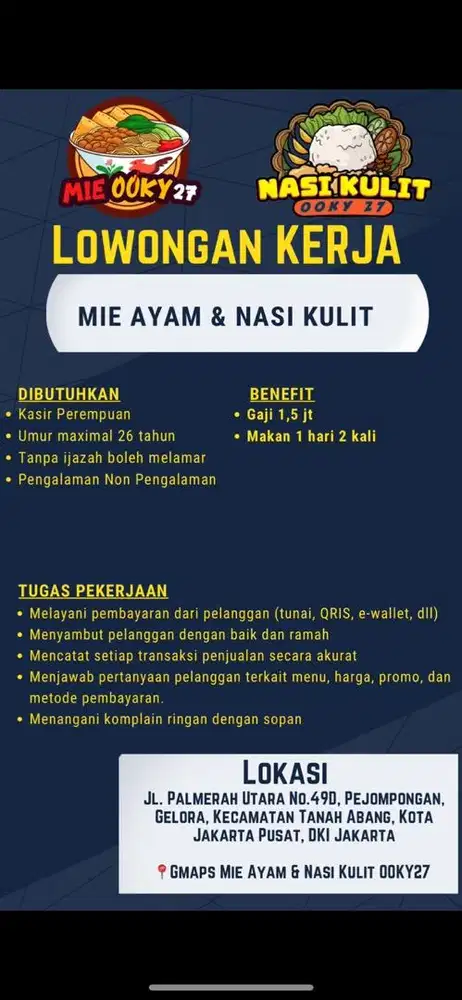 Loker Kasir Perempuan
