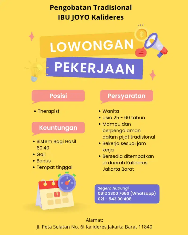 Therapist Massage Berpengalaman