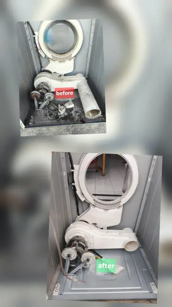 Service perbaikan dan perawatan rutin dryer pengering laundry gas