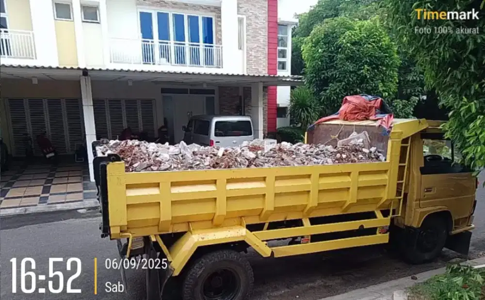 Jasa buang sampah proyek barang bekas dan jual urugan paling murah