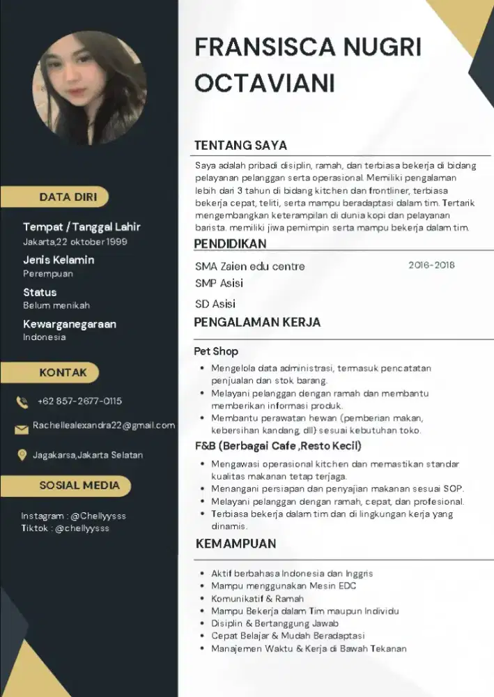 Info Loker Barista,Kasir,waitress,crew petshop
