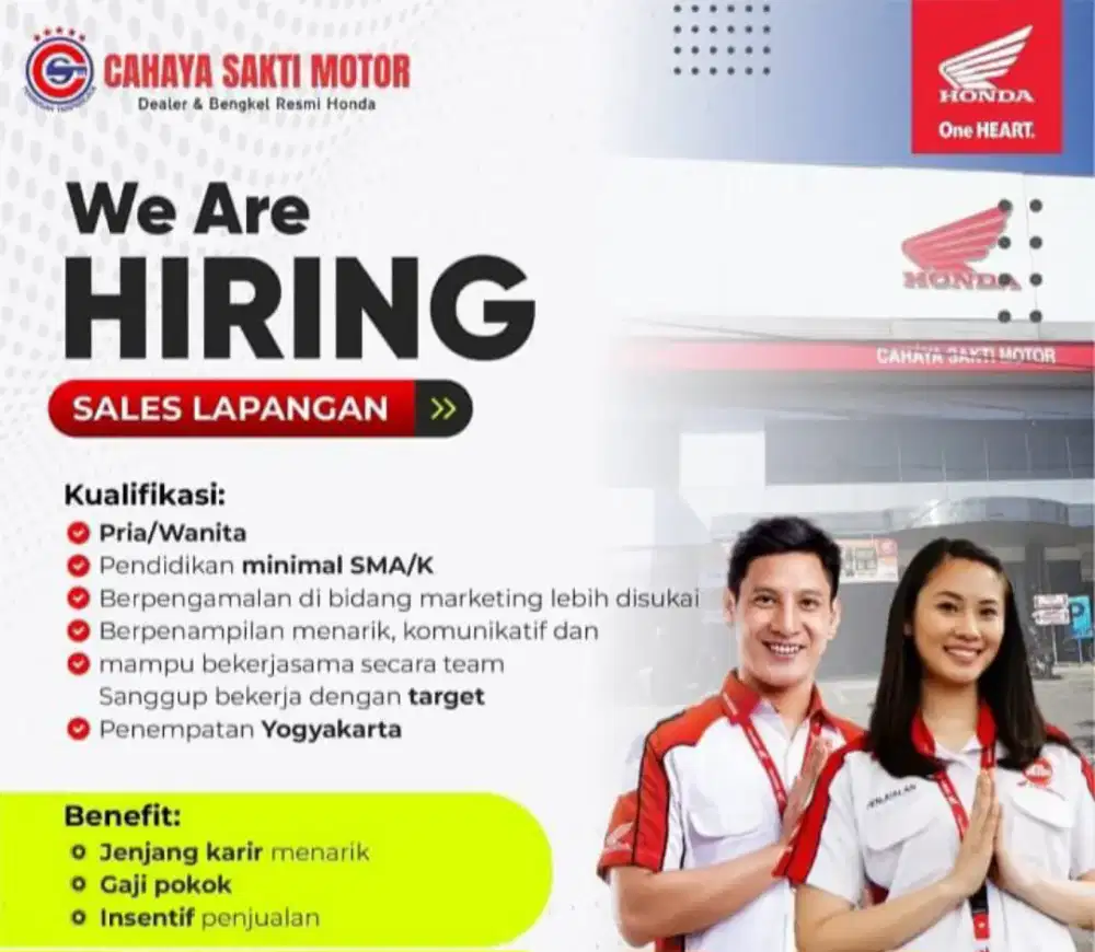 Sales Lapangan Cahaya Sakti Motor