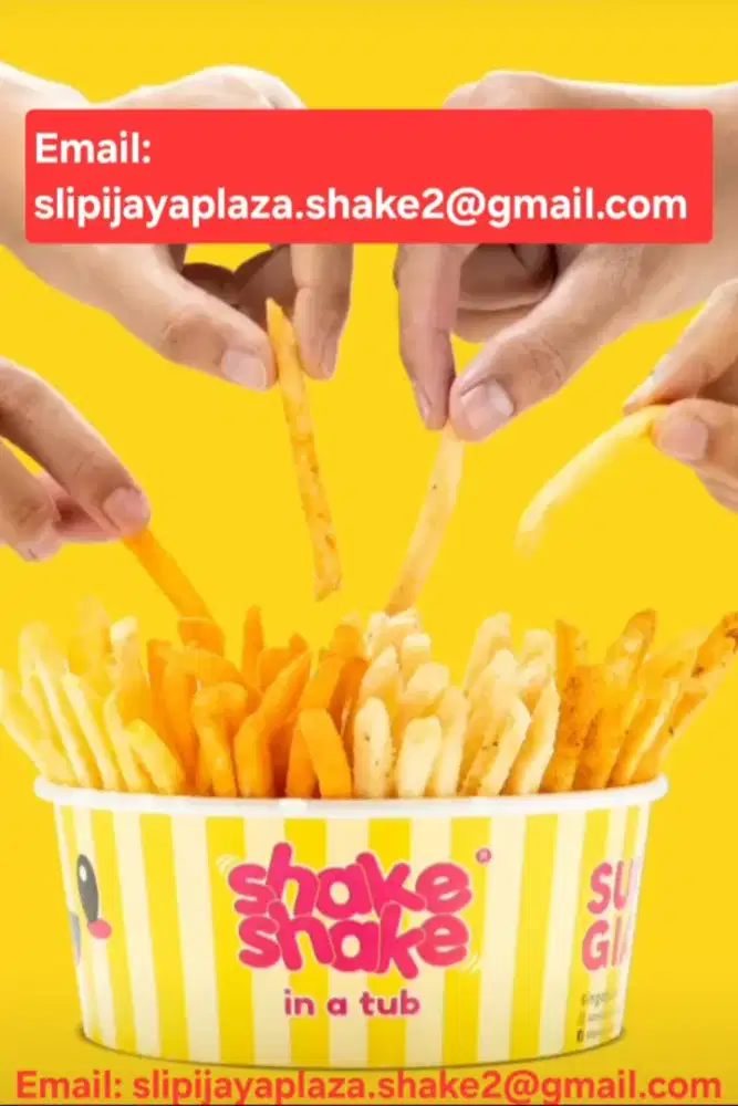 Lowongan Store Crew Shake Shake in A Tub Plaza Slipi Jaya Jakarta