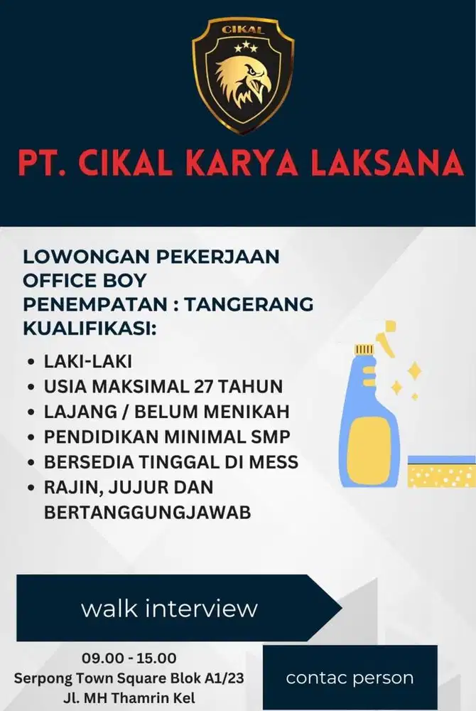 Hiring Office Boy