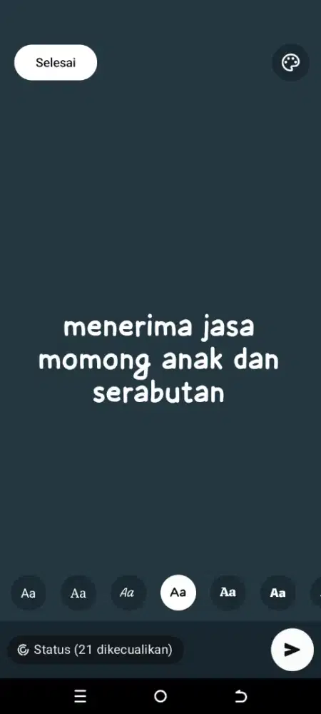 Menerima jasa momong anak