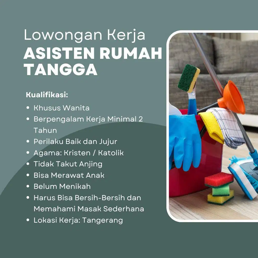 Lowongan Kerja - Asisten Rumah Tangga ( ART )