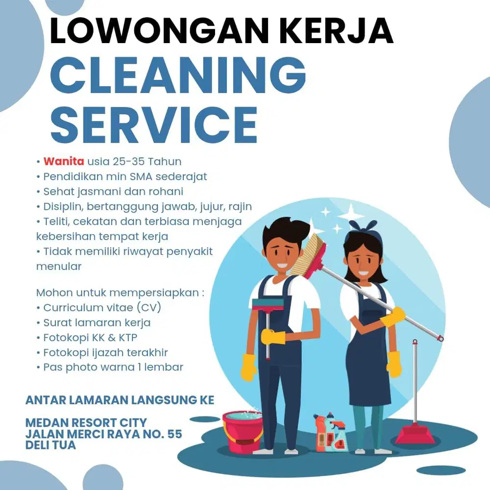 Lowongan kerja cleaning service