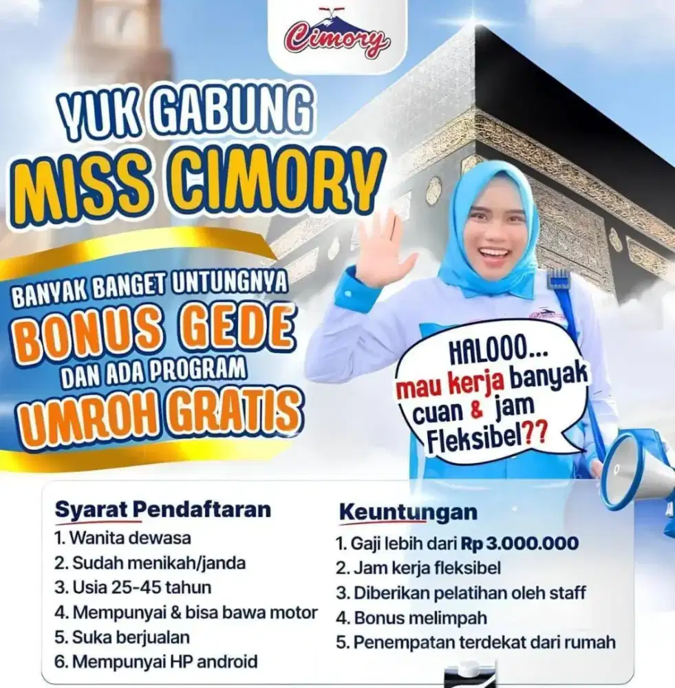 DIBUTUHKAN SEGERA MISS CIMORY