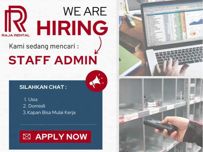 LOWONGAN STAFF ADMIN / ADMINISTRASI - Raja Rental, Lippo Karawaci