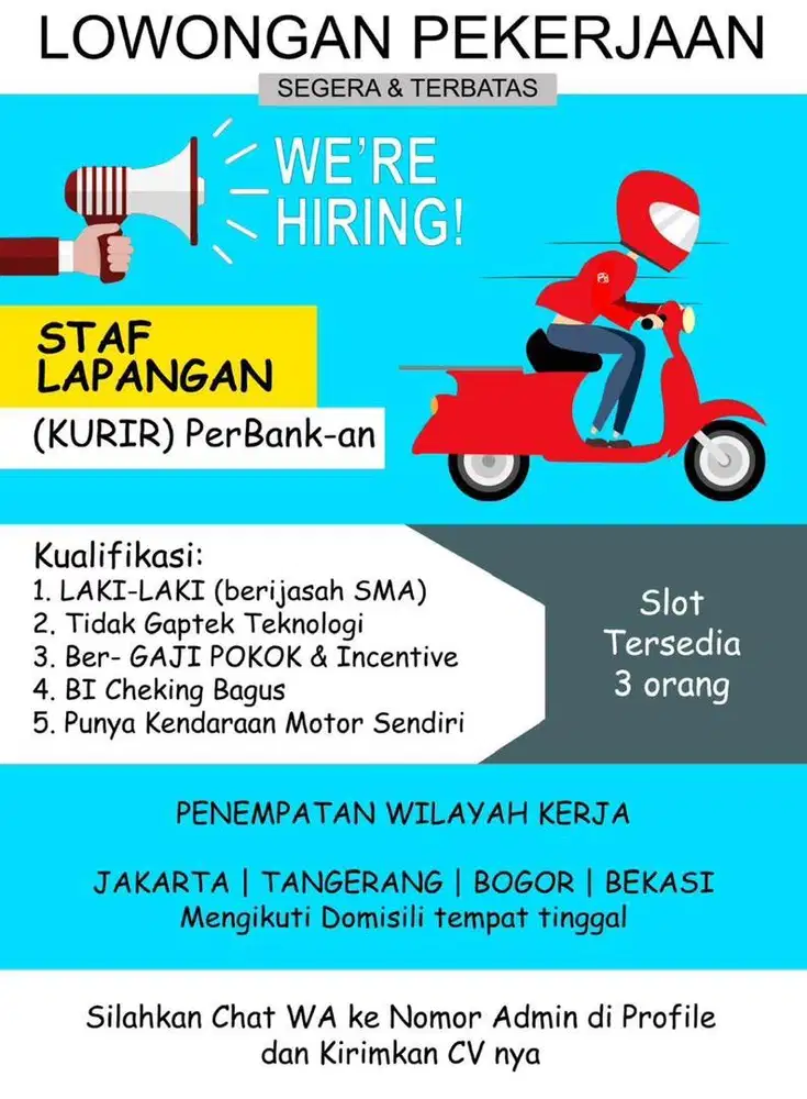 Kurir Perbankan - STAFF LAPANGAN