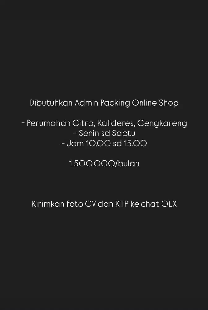 Admin Packing Online Shop