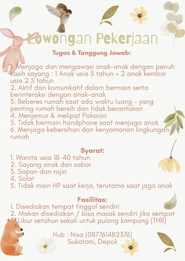 Cari ART nginap