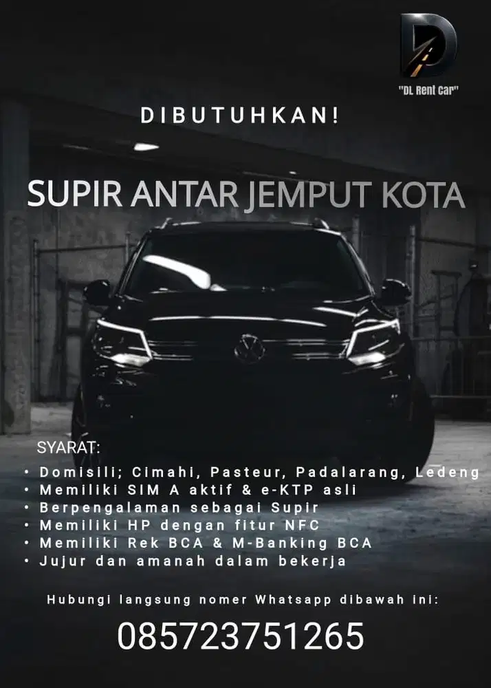 DIBUTUHKAN SUPIR MOBIL