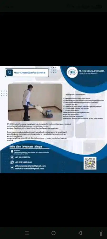 Cleaning Service Operator (Perempuan; ada/kendarai motor untuk kerja)