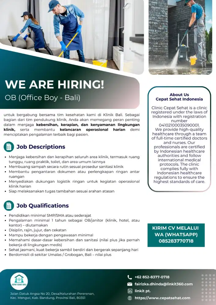Office Boy - Klinik Bali