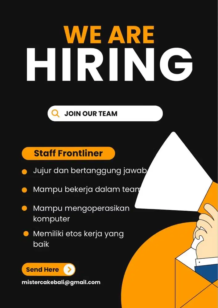 Dibutuhkan staf fronliner
