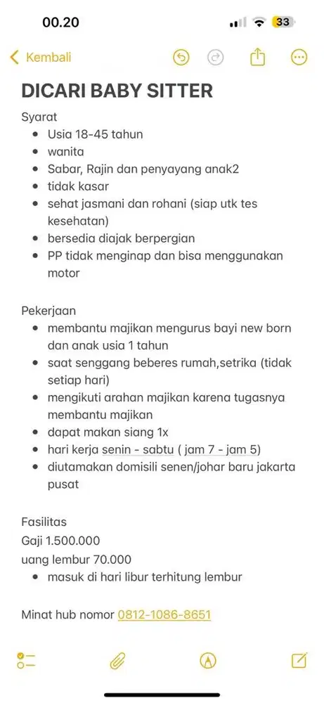 di cari baby sitter